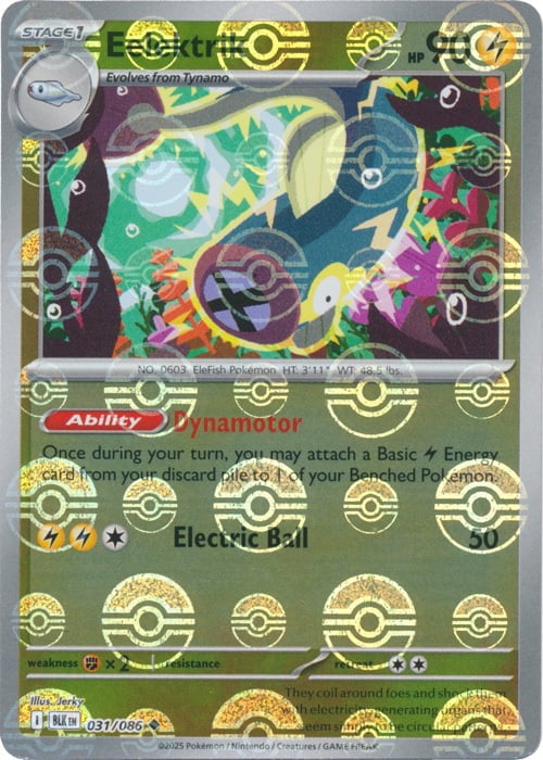 Black Bolt Eelektrik #31/86 Pokeball Holo